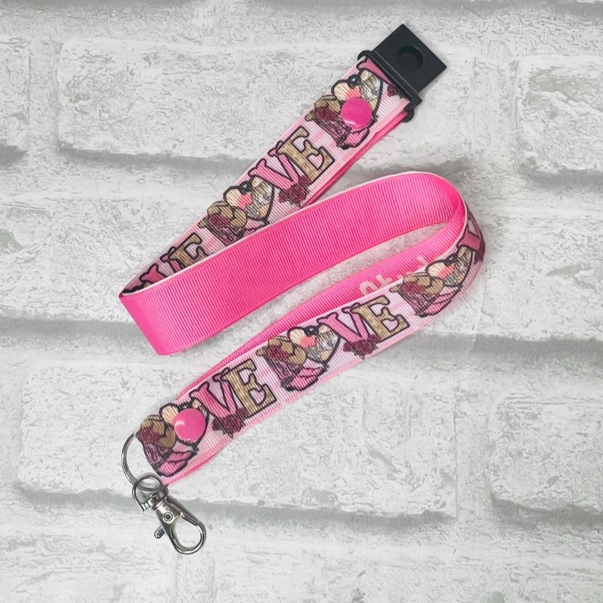 Love Country Print Personalised Lanyard