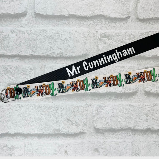 Howdy Print Personalised Lanyard