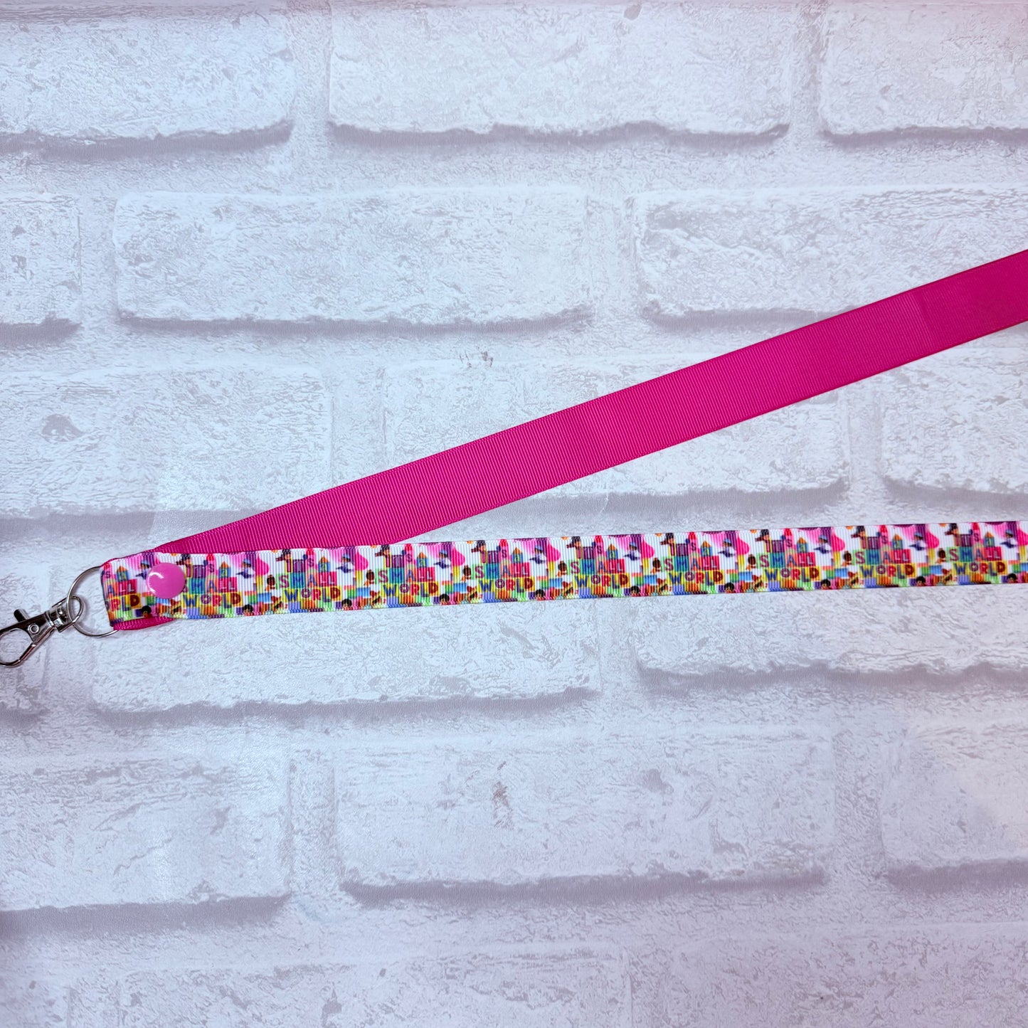 SALE Small World Print Personalised Lanyard