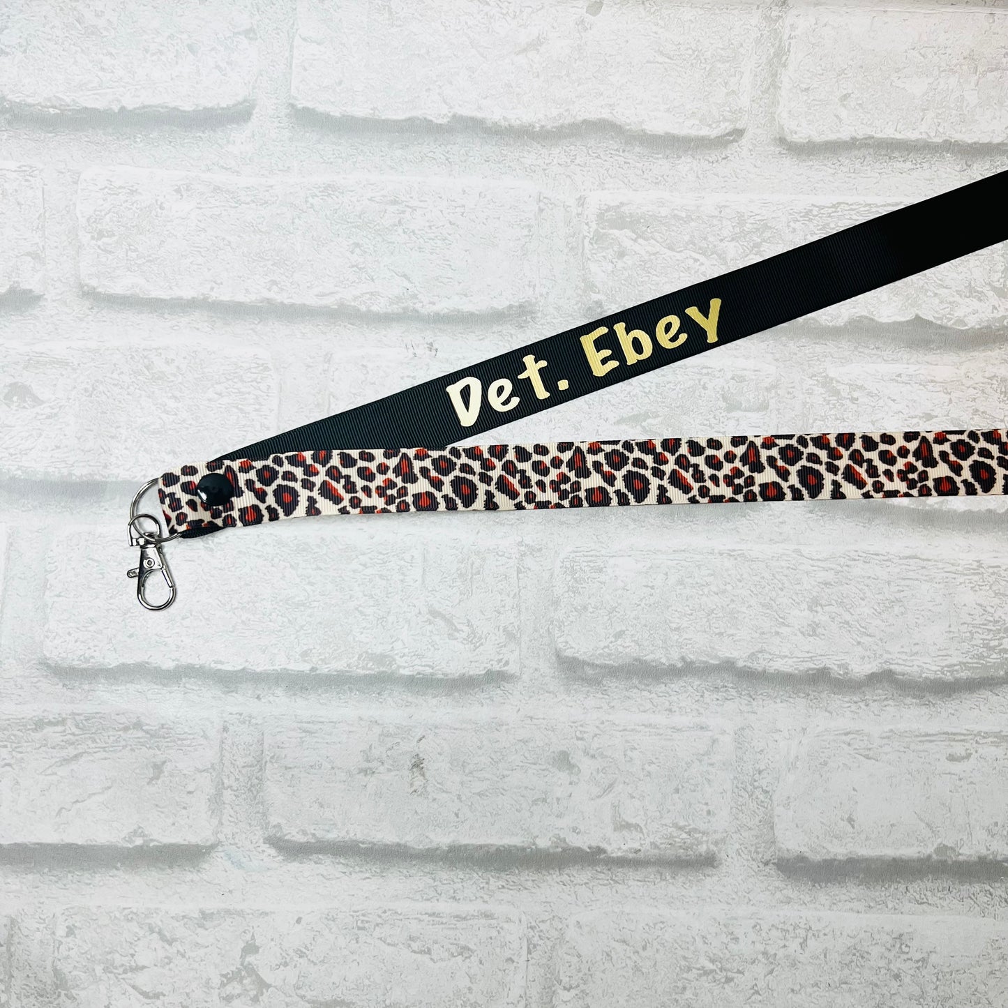 Leopard Print Personalised Lanyard