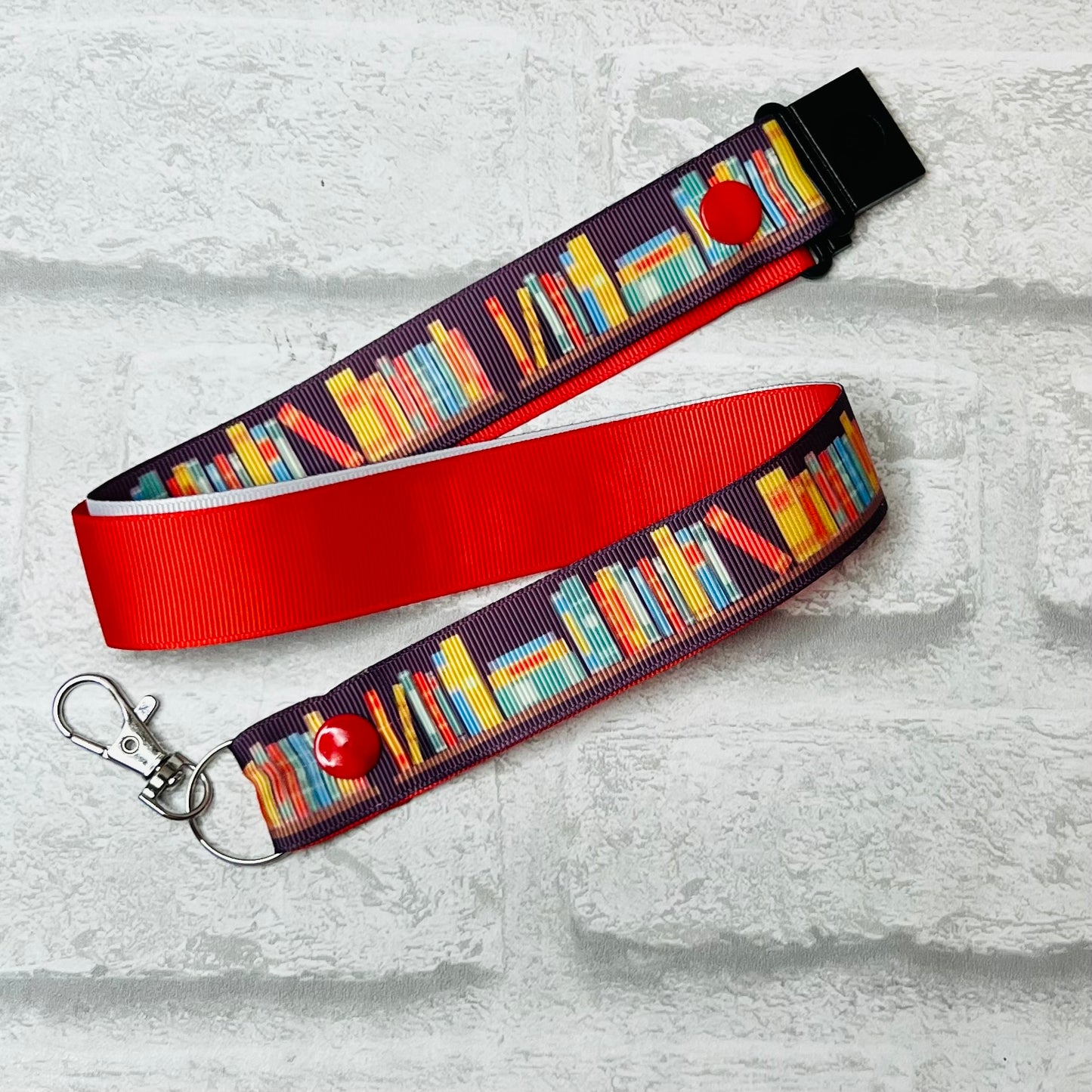 Book Reader Print Personalised Lanyard