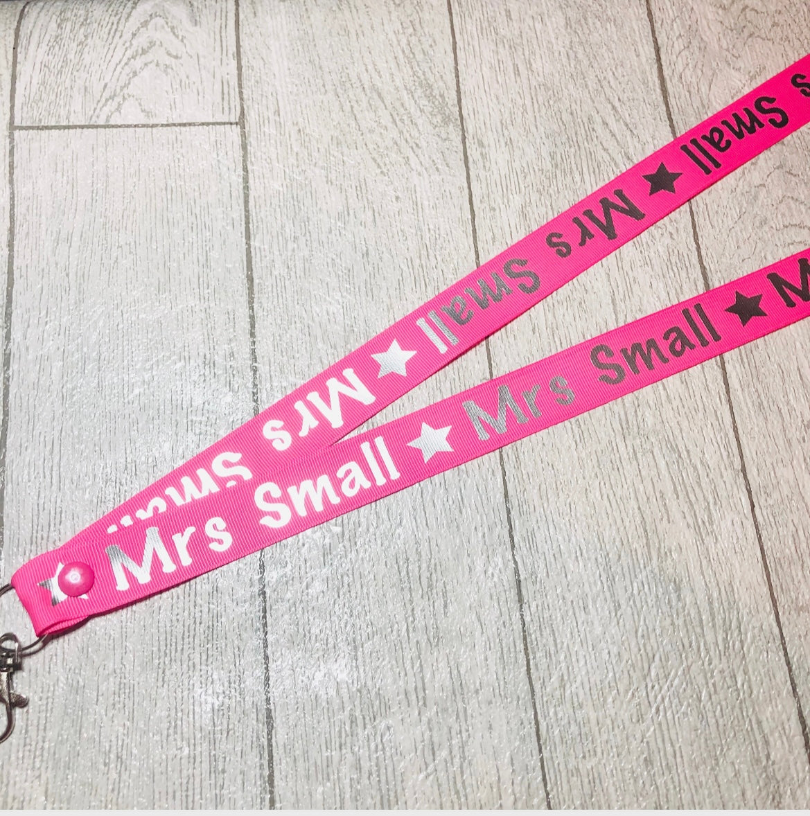 Name Repeat With Stars Print Personalised Lanyard