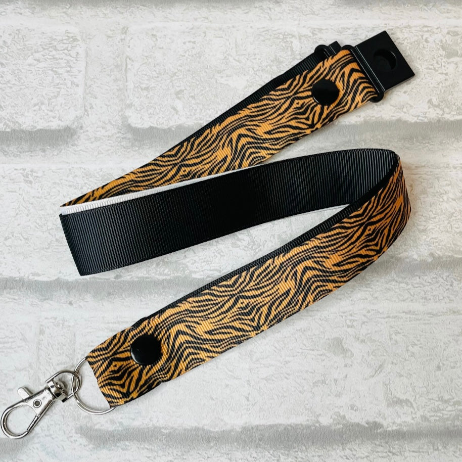Tiger Print Personalised Lanyard