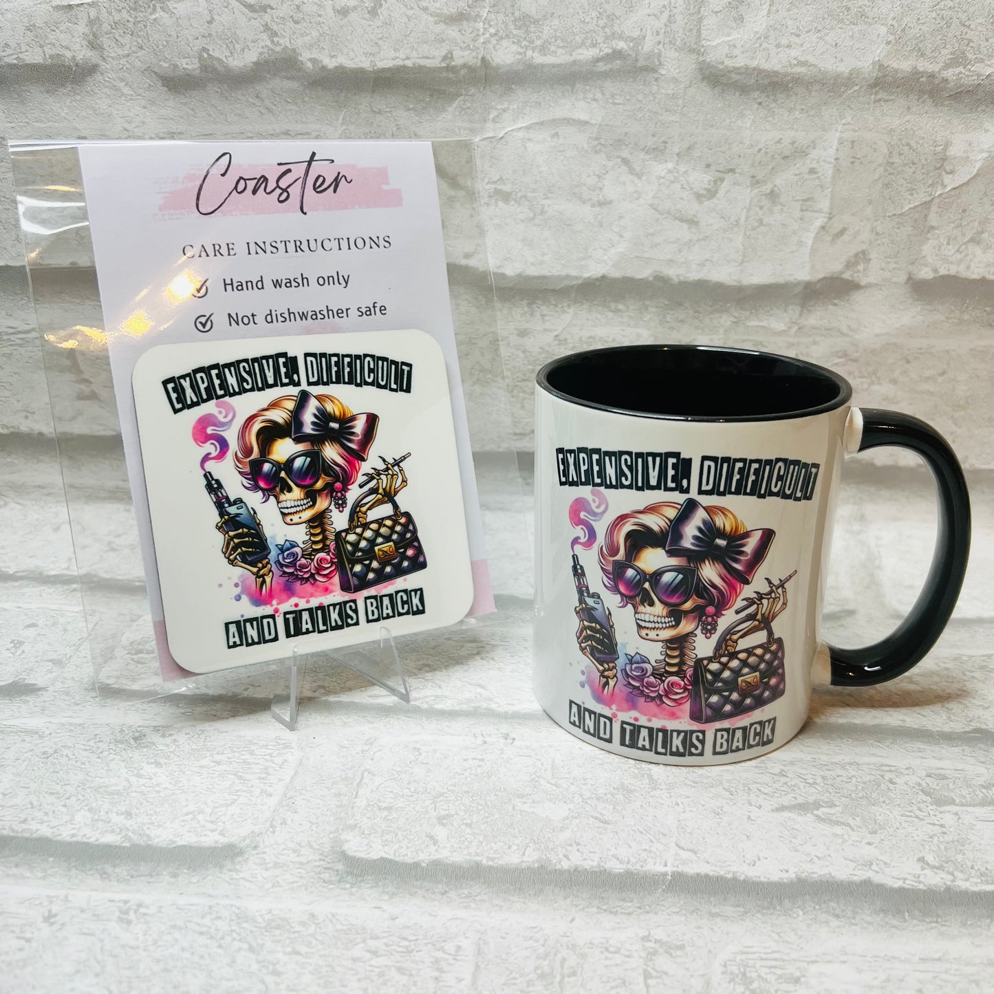 Expensive & Difficult Mug or Mug & Coaster Set