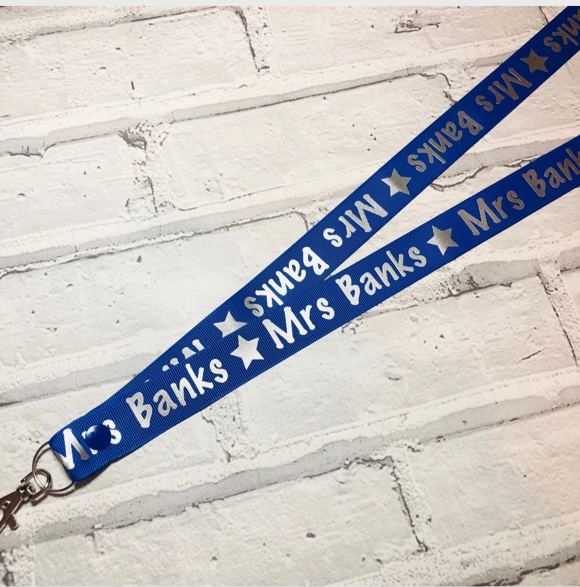 Name Repeat With Stars Print Personalised Lanyard