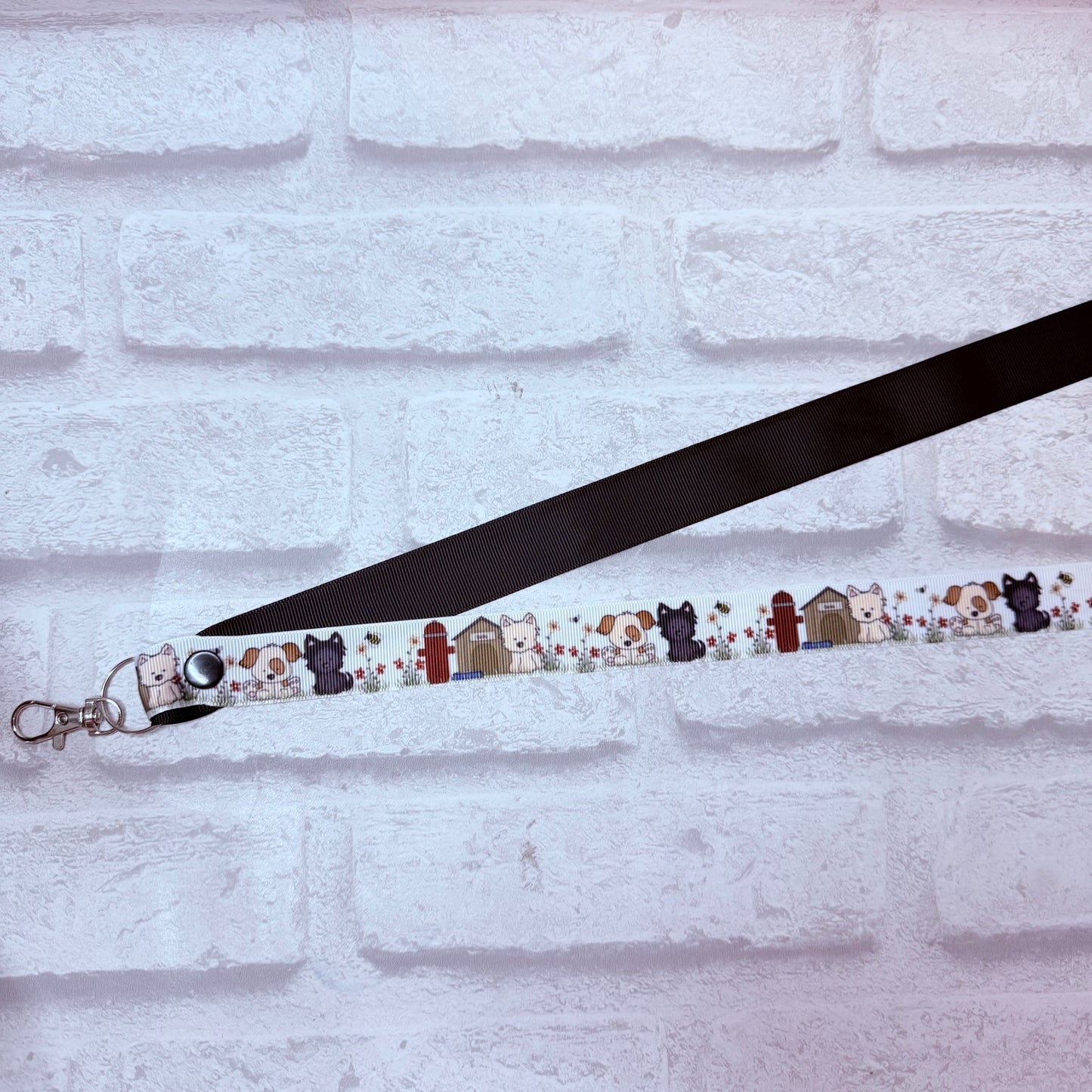 SALE Dog Print Personalised Lanyard
