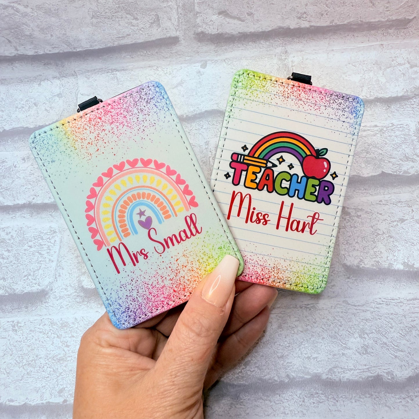 Pastel Rainbow ID Card Holder Personalised