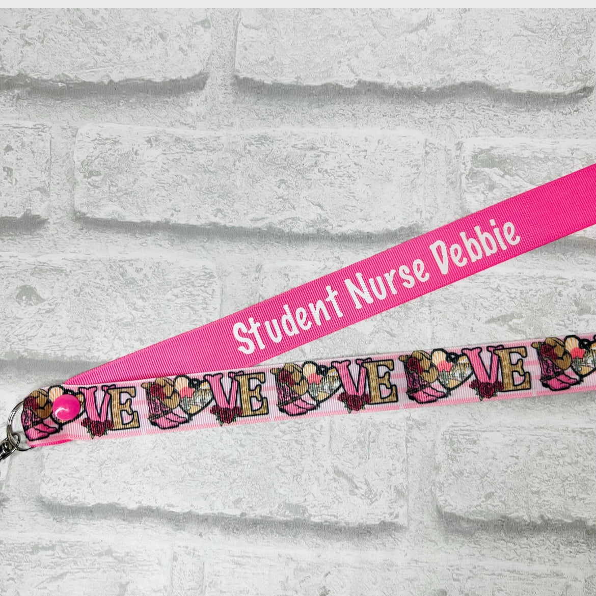 Love Country Print Personalised Lanyard