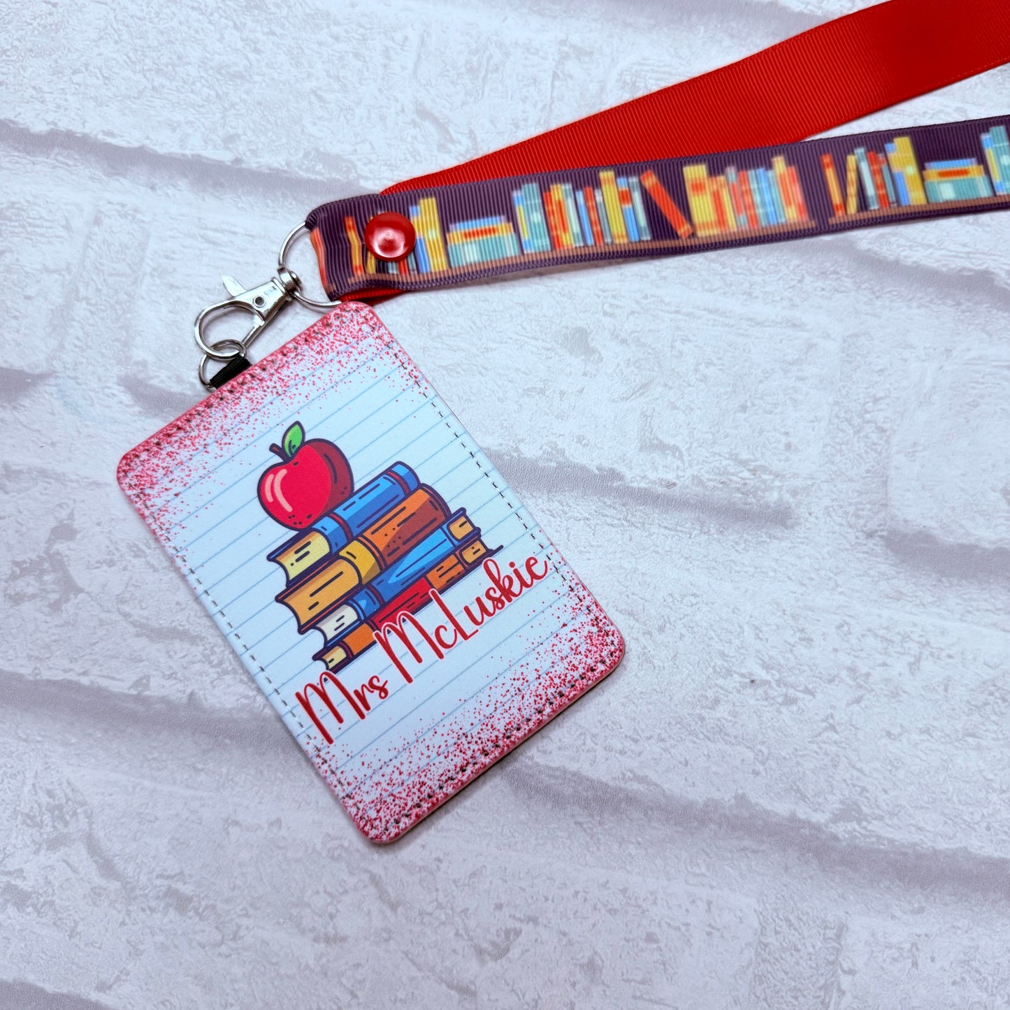 Apple Books ID Card Holder Personalised