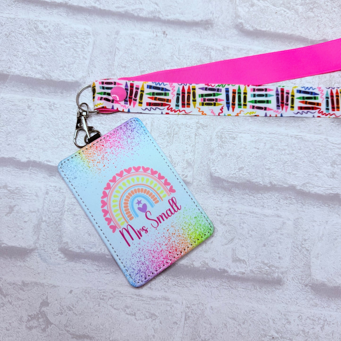 Pastel Rainbow ID Card Holder Personalised