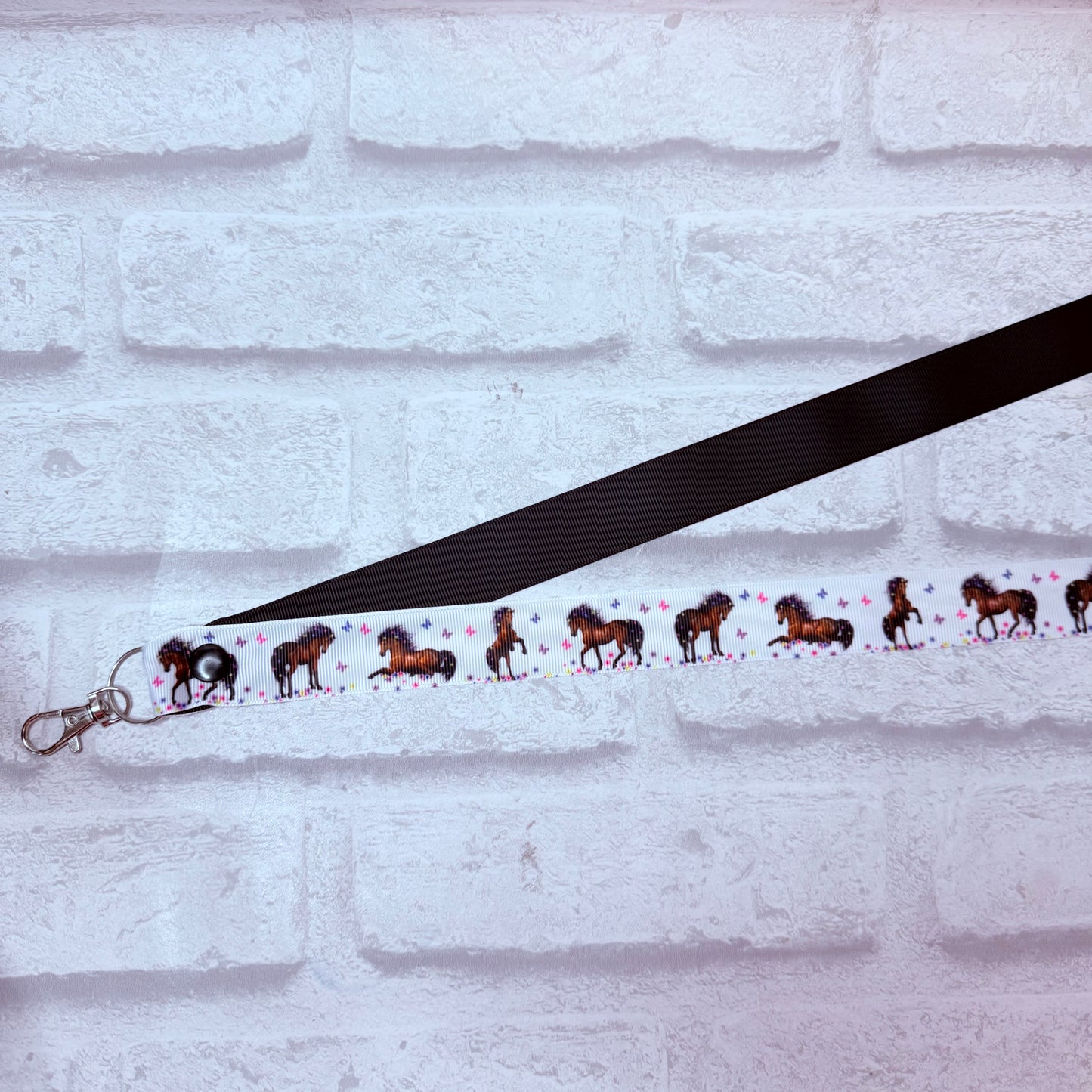 SALE Horse Print Personalised Lanyard