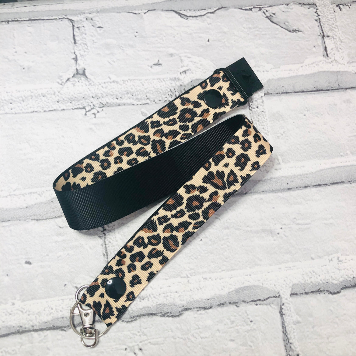 Leopard Print Personalised Lanyard