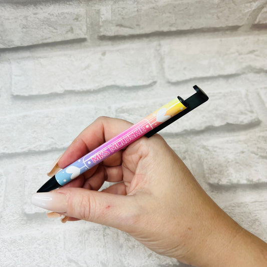 Personalised Pastel Rainbow Heart Pen