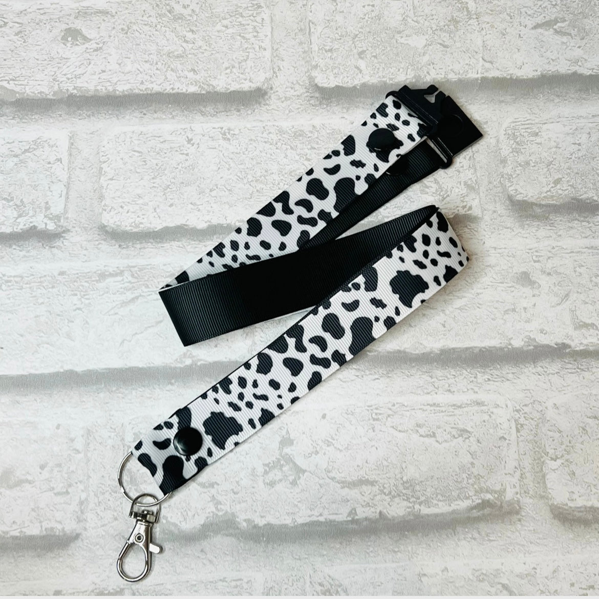 Cow Print Personalised Lanyard