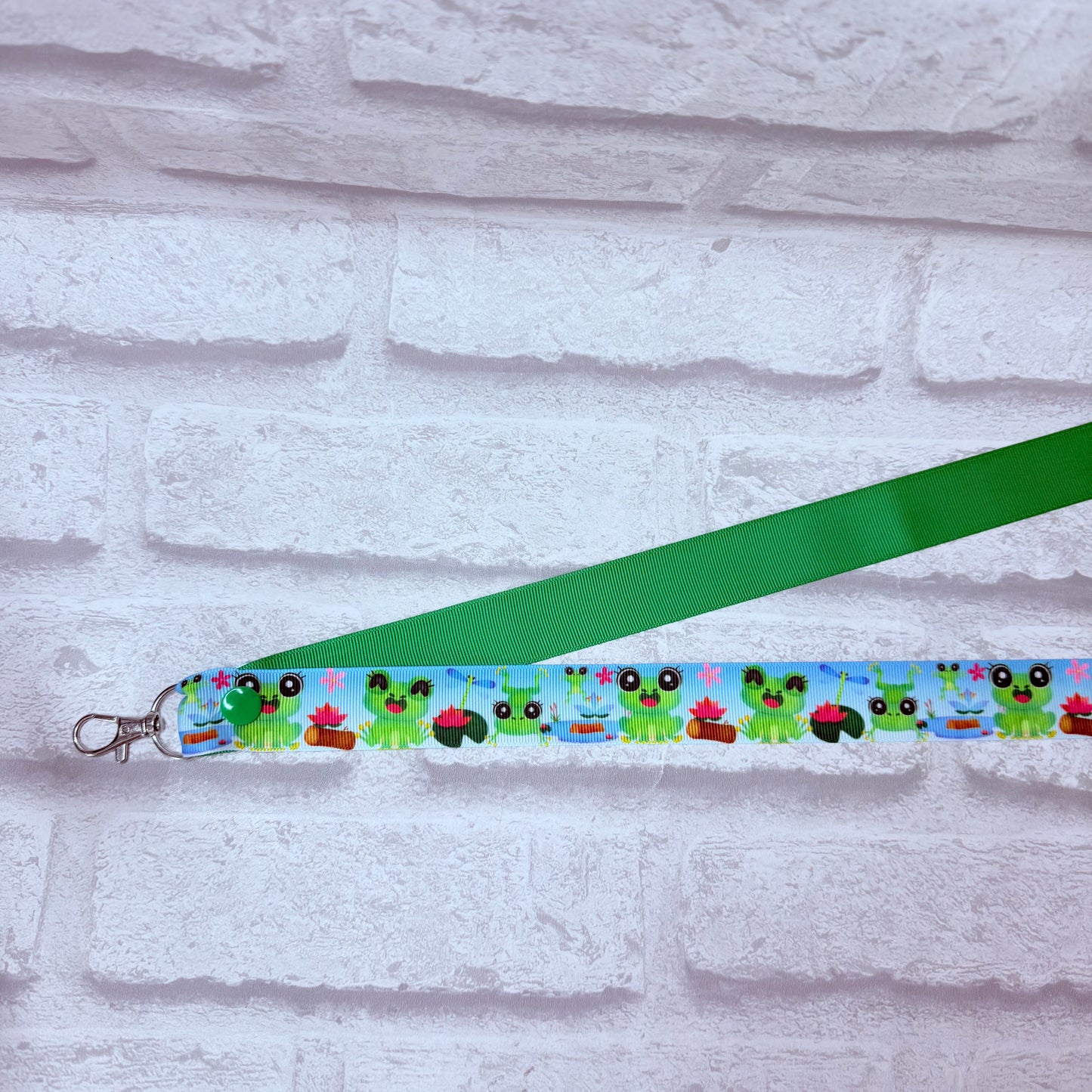 Frogs Print Personalised Lanyard