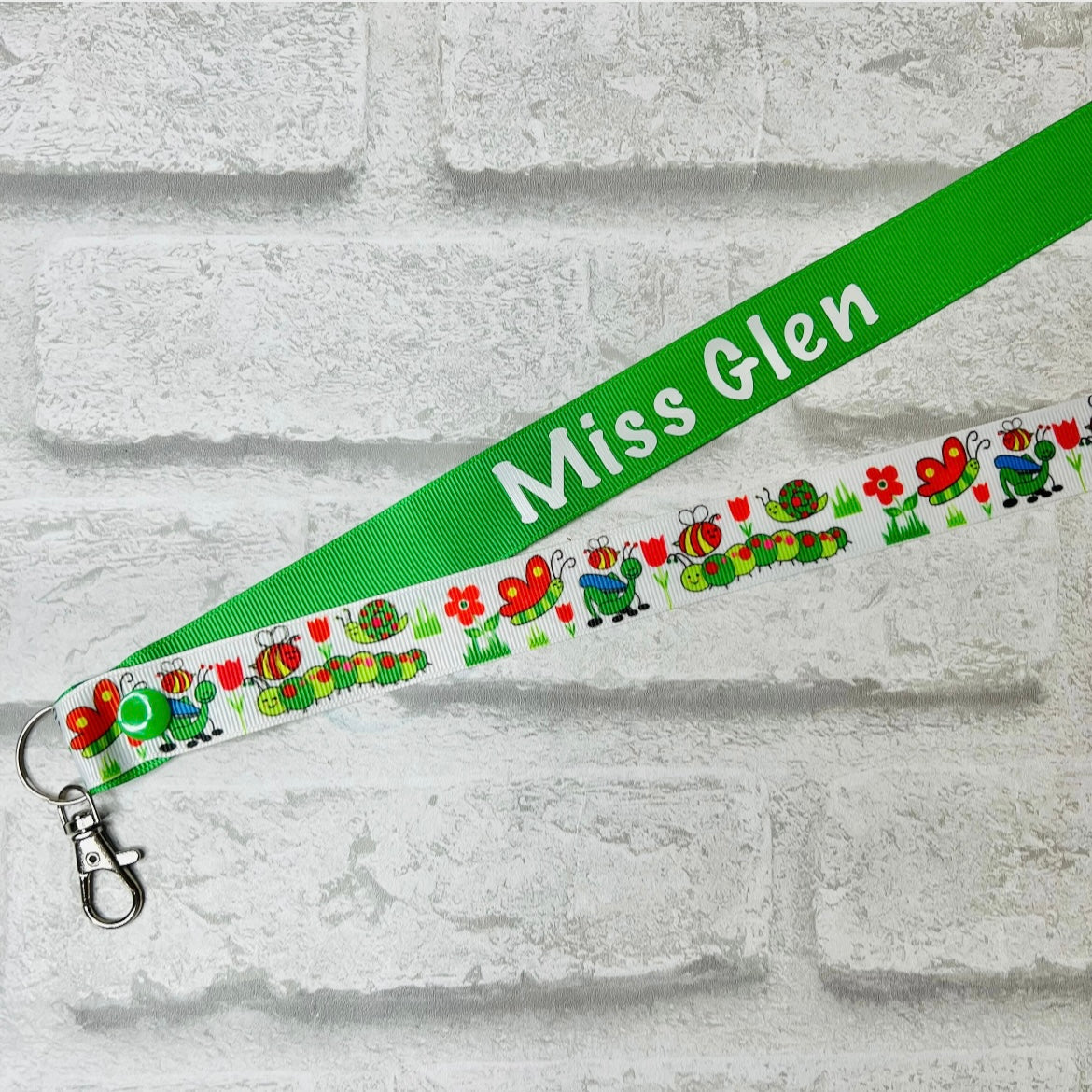 Wee Beasties Print Personalised Lanyard