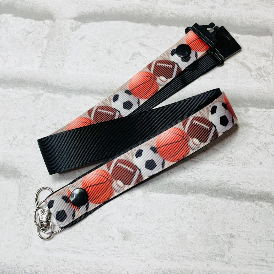 Multi Balls Print Personalised Lanyard