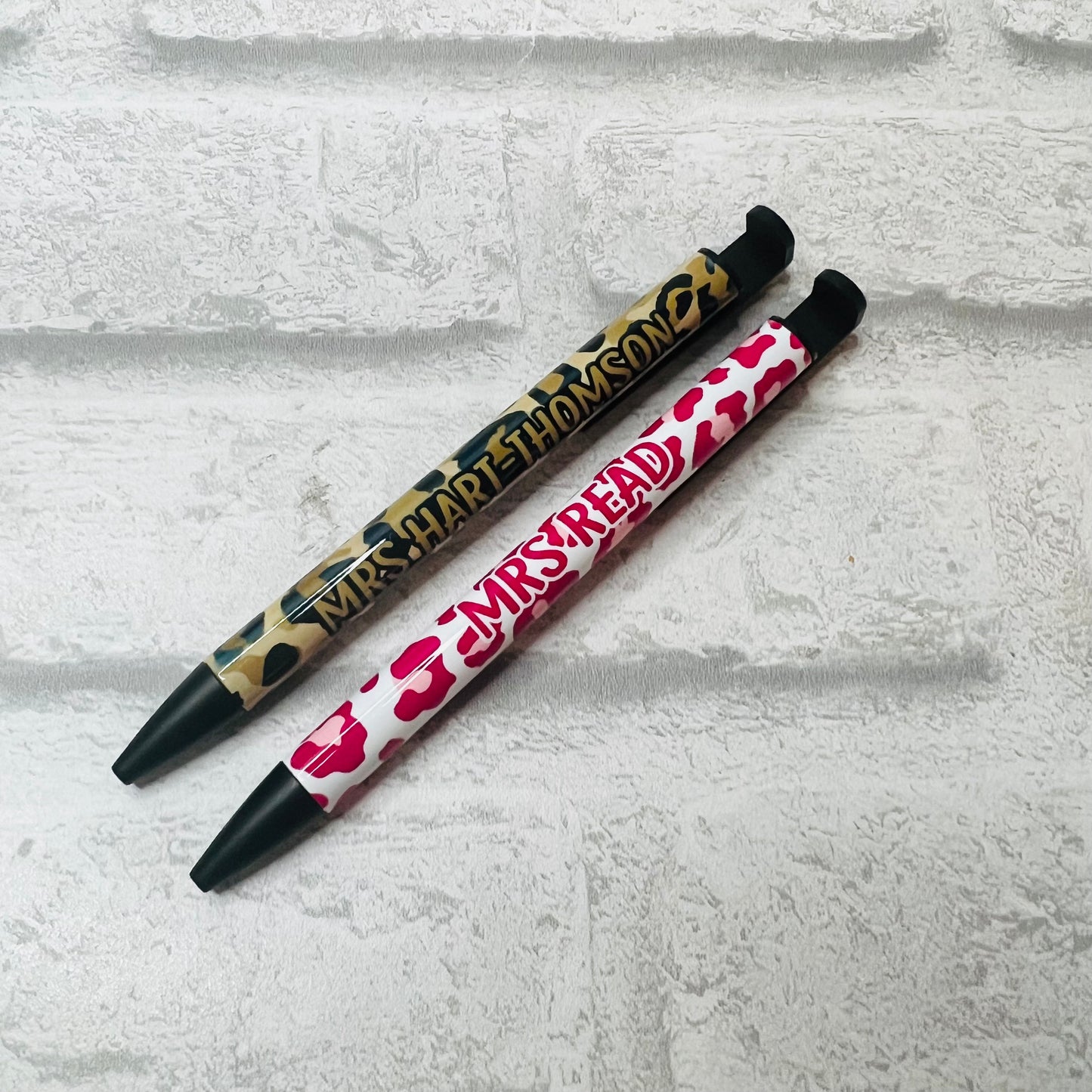 Personalised Leopard Print Pen