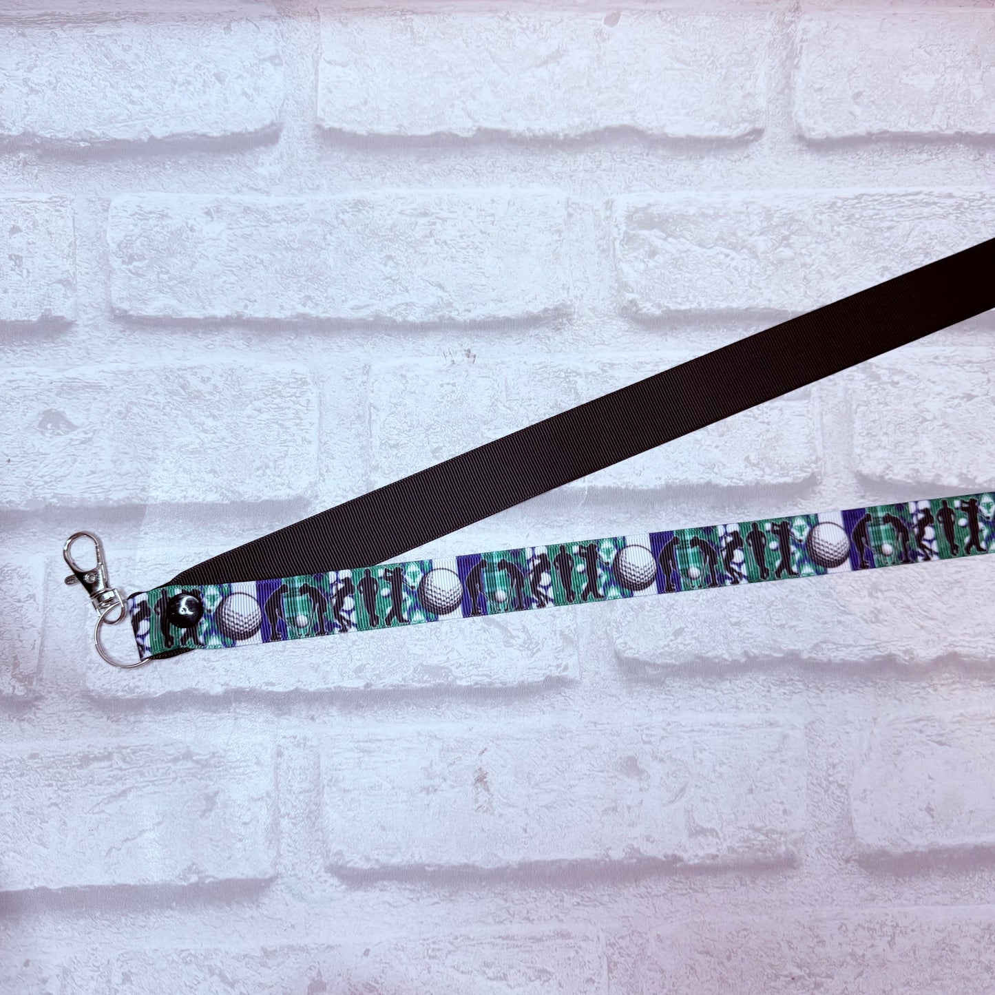 SALE Golf Print Personalised Lanyard