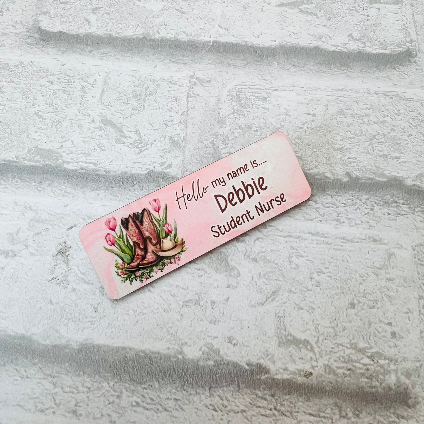 Personalised Nurse/Medical Name Badge - Pin Back