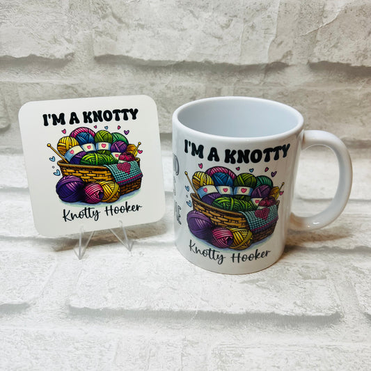 Knotty Hooker Mug or Mug & Coaster Set