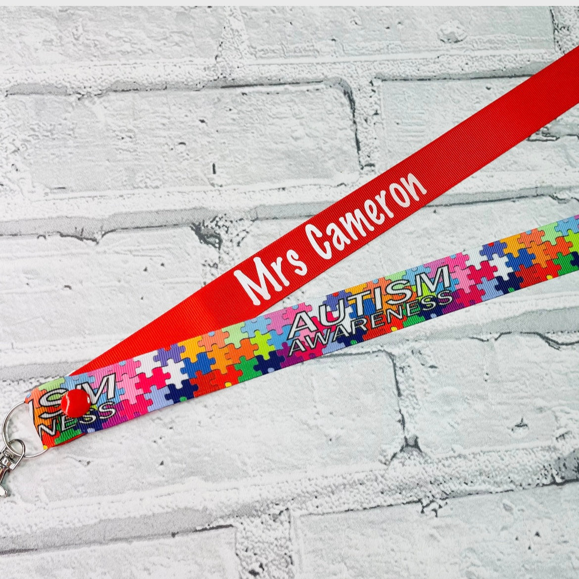 Autism Awareness Print Personalised Lanyard
