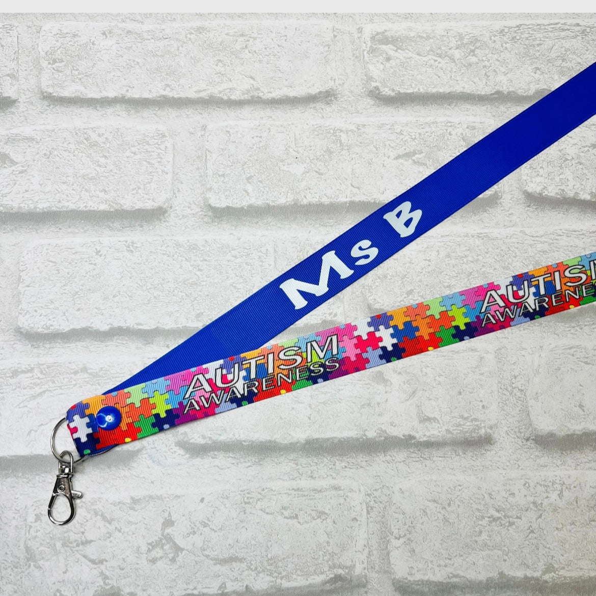 Autism Awareness Print Personalised Lanyard