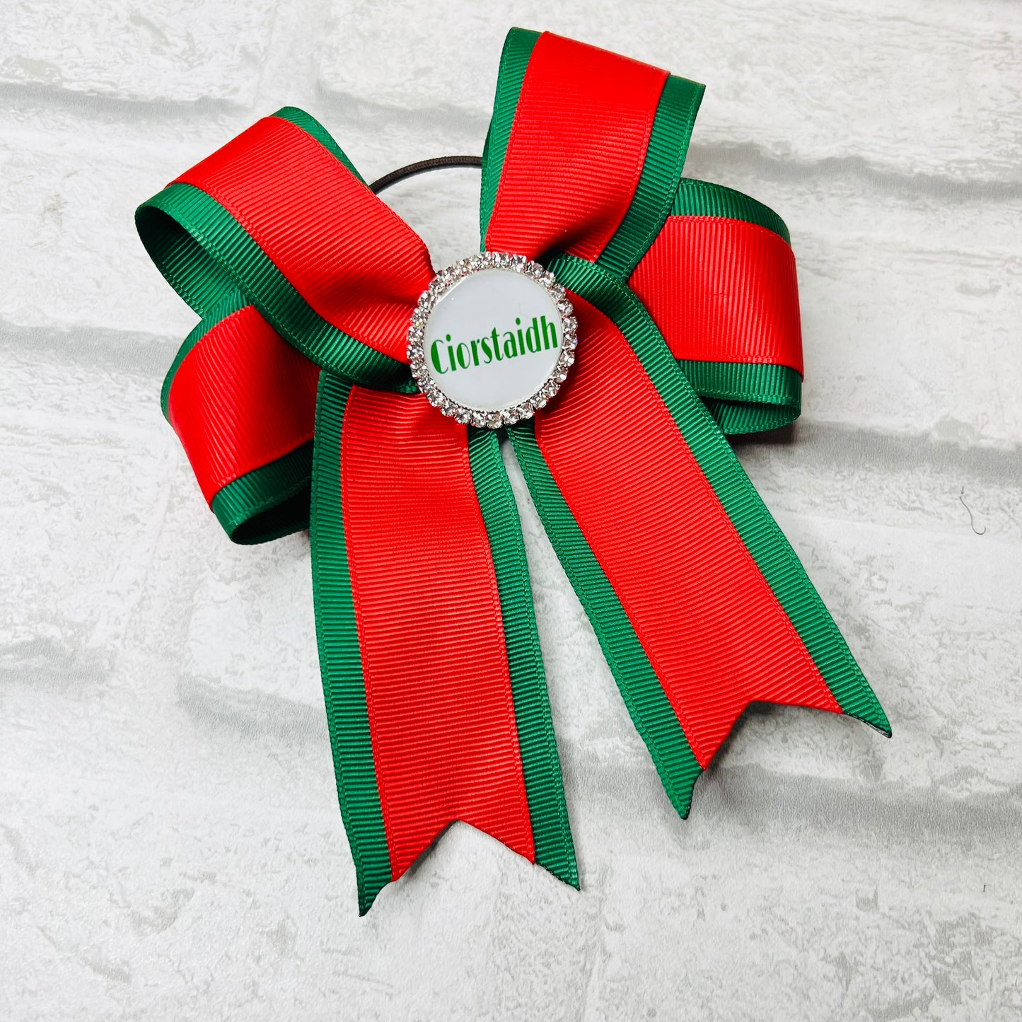 Handmade Large 4 Loops Tails Down School Bow - Personalised