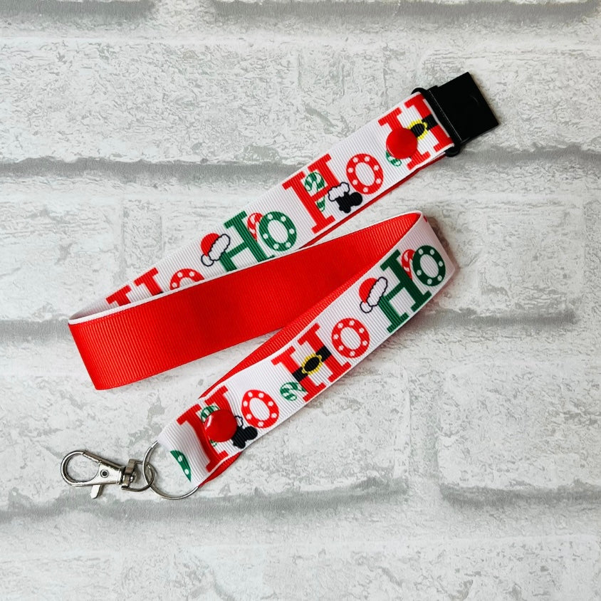 Christmas HoHoHo Print Personalised Lanyard