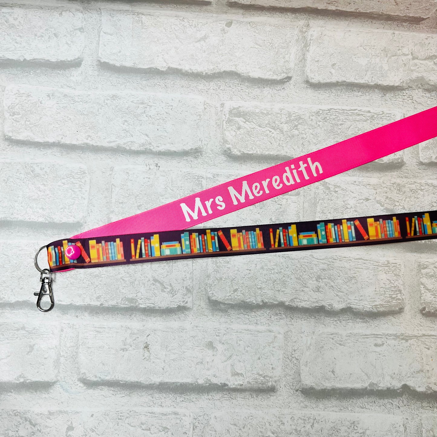 Book Reader Print Personalised Lanyard