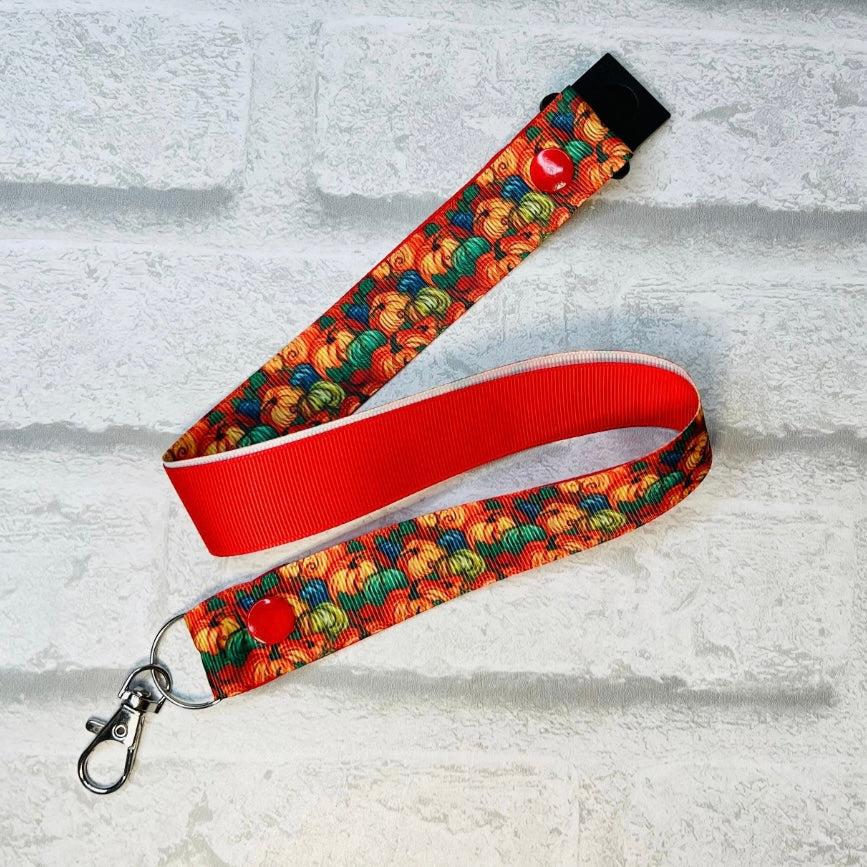 Mini Pumpkins Halloween Print Personalised Lanyard
