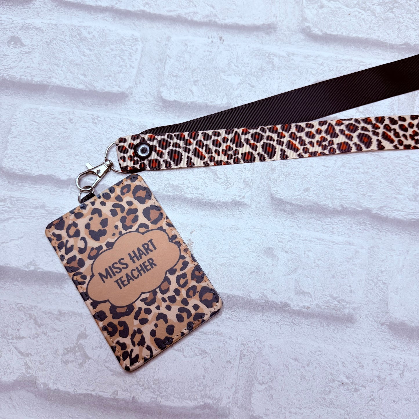 Leopard Print ID Card Holder Personalised