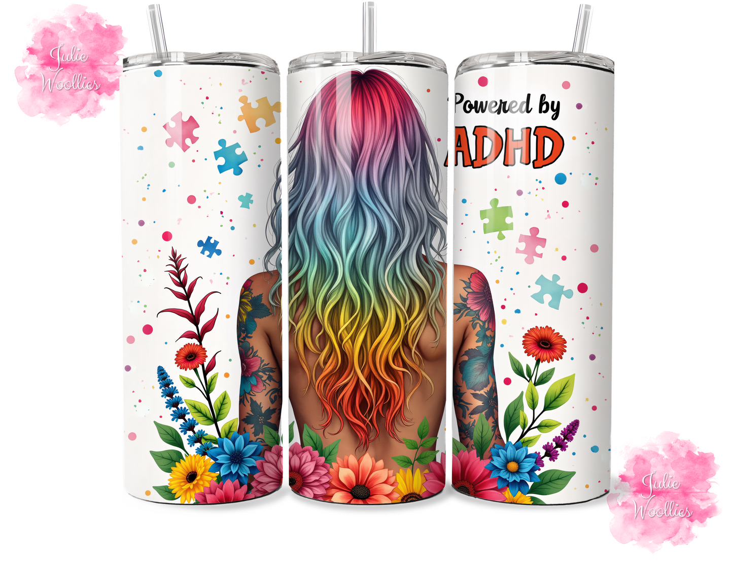 Powered By ADHD - 20oz Insulated Tumbler