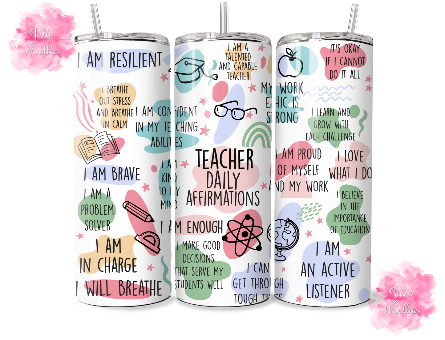 Teacher Daily Affirmations - 20oz Insulated Tumbler