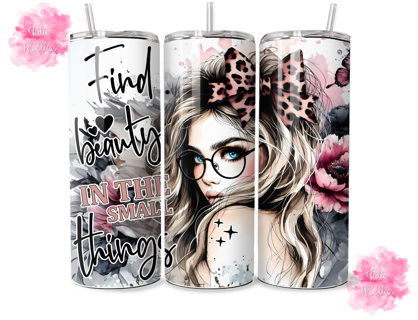 Find Beauty In All The Small Things (Glasses) - 20oz Insulated Tumbler