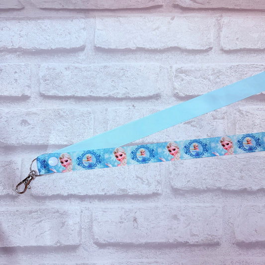 SALE Elsa Print Personalised Lanyard