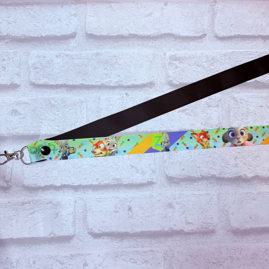 SALE Zootopia Print Personalised Lanyard