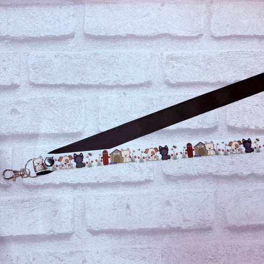 SALE Dog Print Personalised Lanyard
