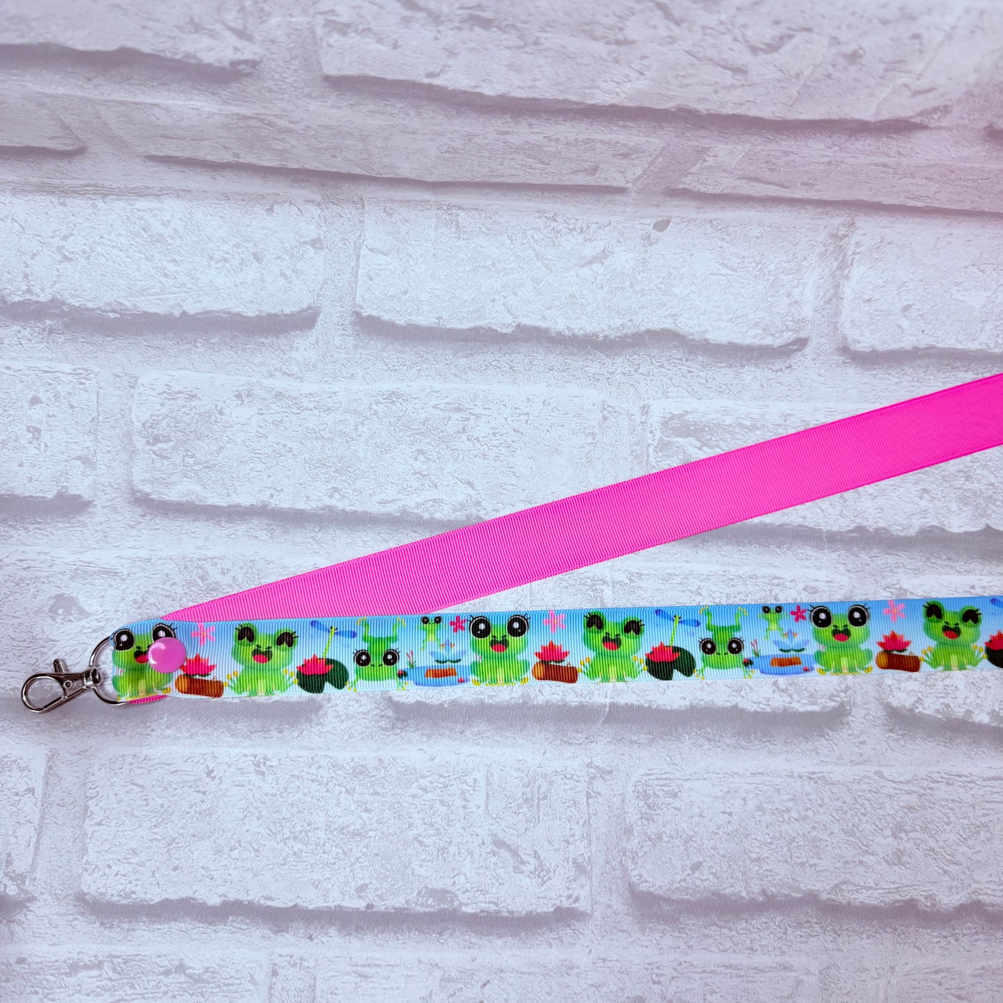 Frogs Print Personalised Lanyard