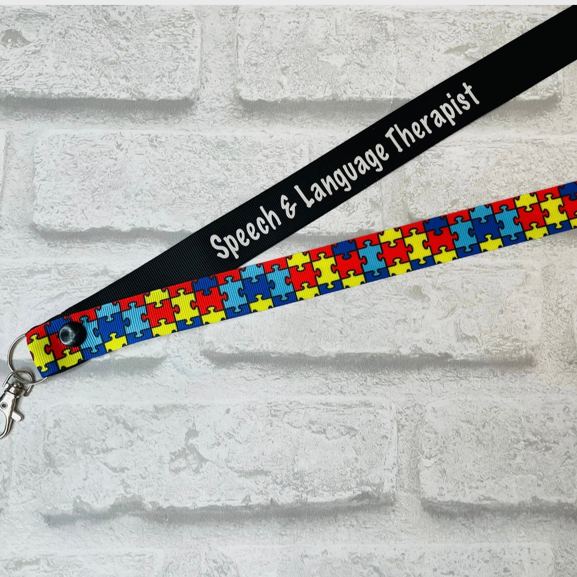 Autism Jigsaw Puzzle Print Personalised Lanyard
