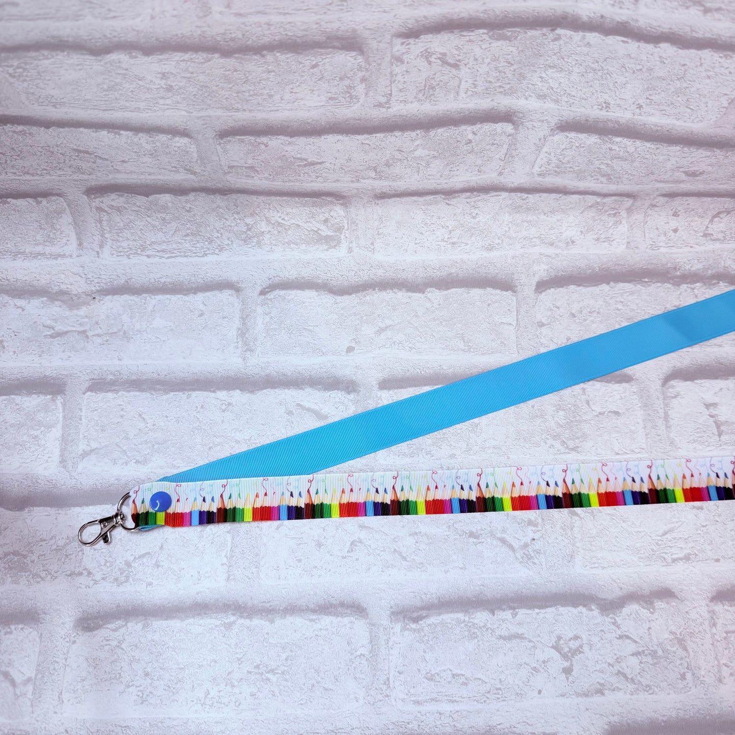 Squiggle Pencil Print Personalised Lanyard