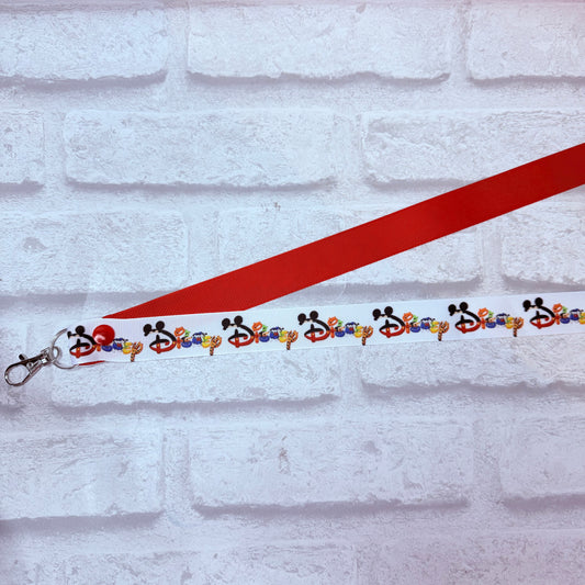 SALE Disney Print Personalised Lanyard