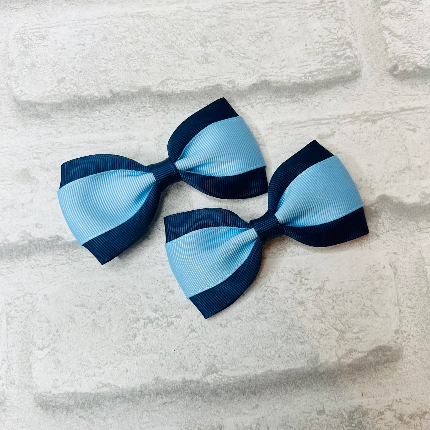 Handmade Pair Bonded Tux School Bows