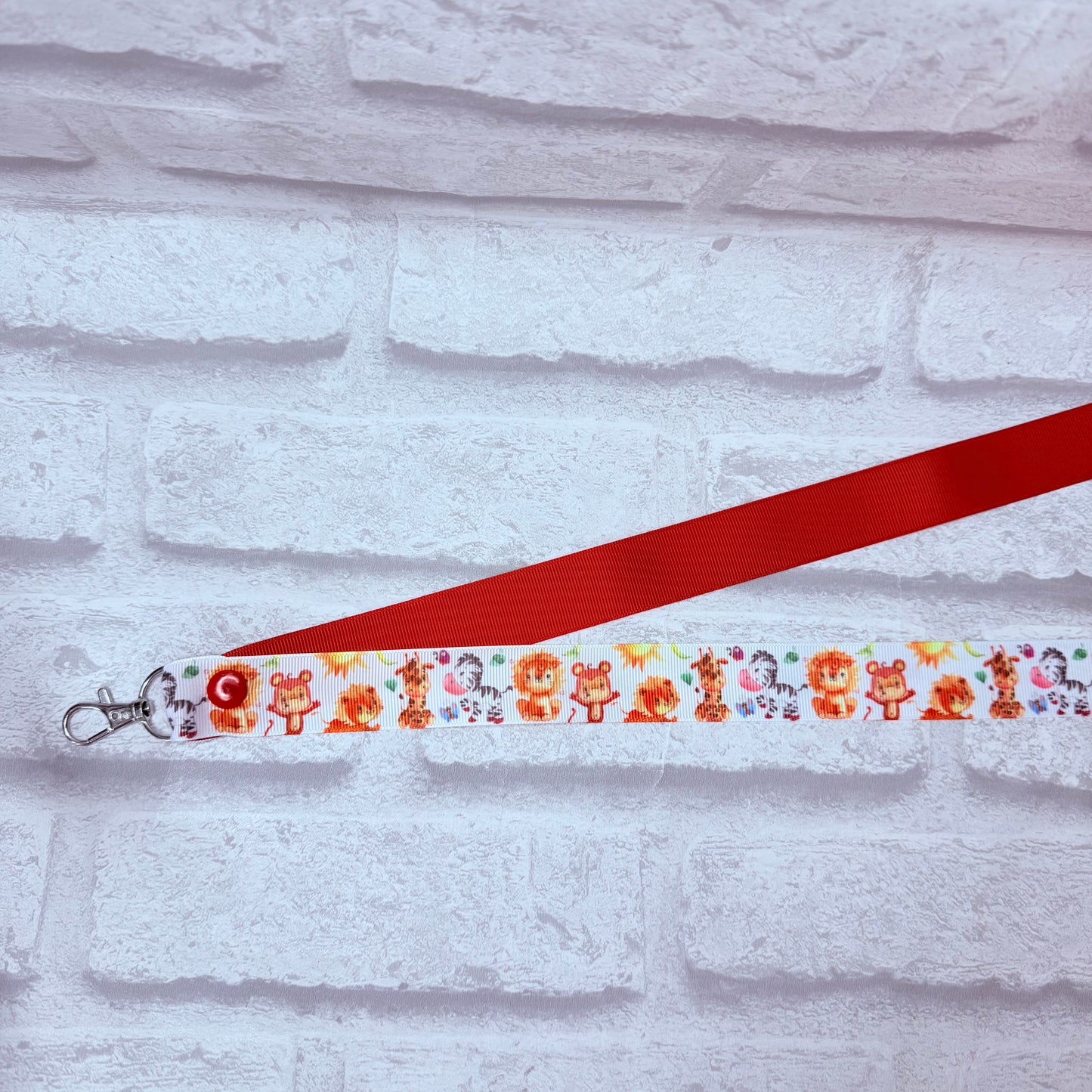 Jungle Animals Print Personalised Lanyard
