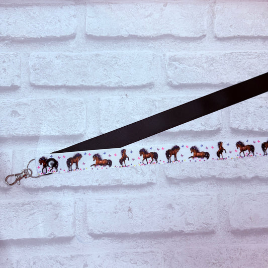 SALE Horse Print Personalised Lanyard