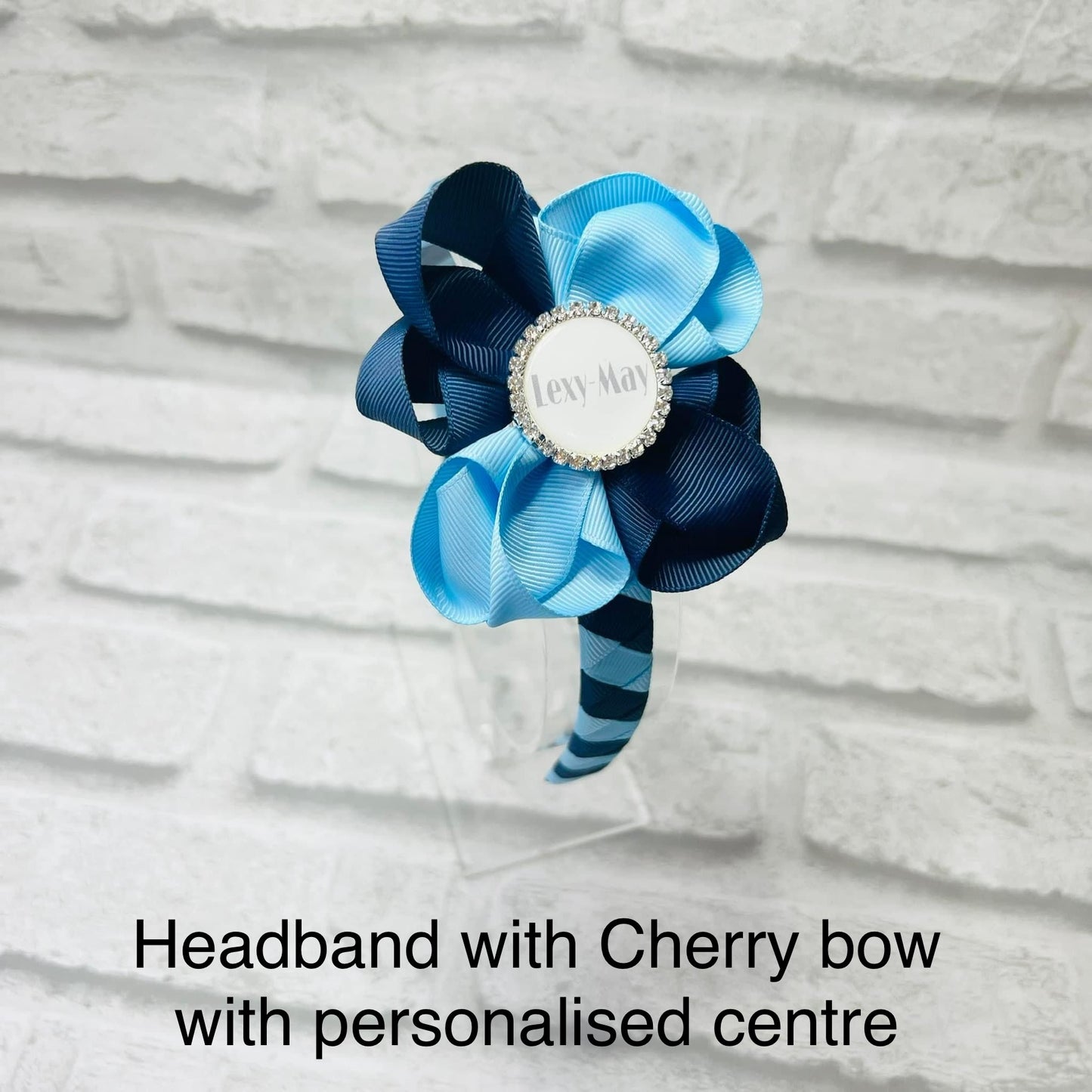 Handmade Headband with Cherry Bow