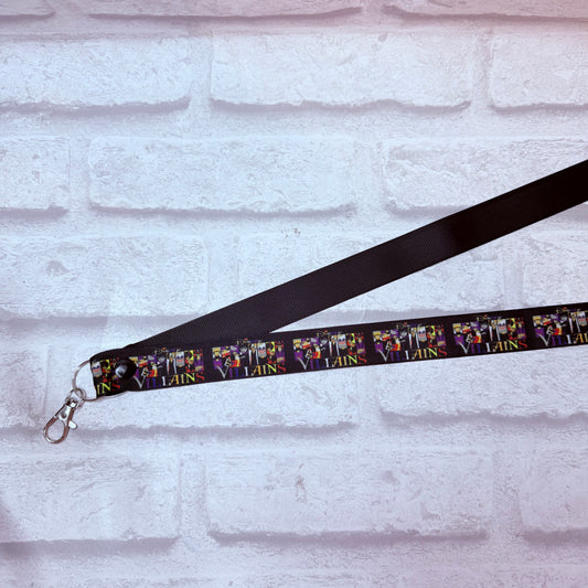 SALE Villians Print Personalised Lanyard