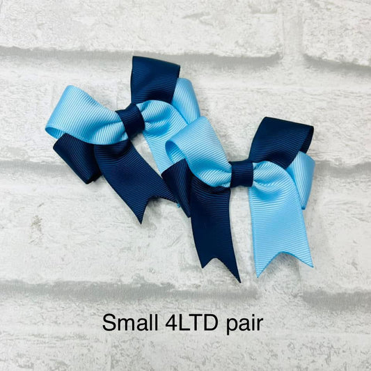 Handmade Pair Small 4LTD School Bows