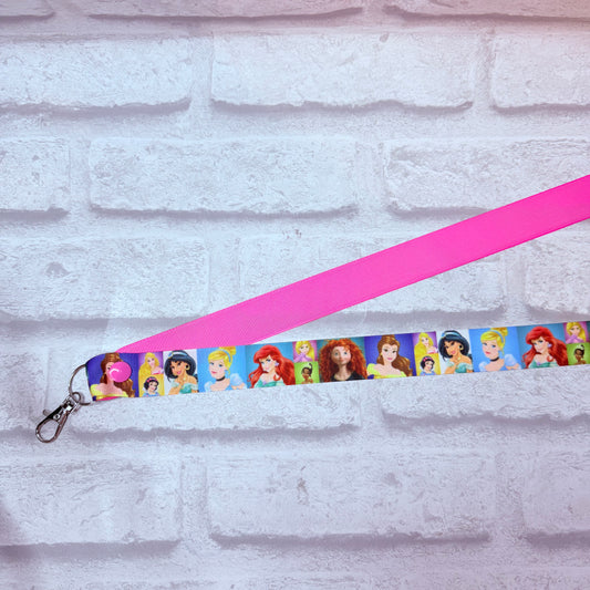 SALE Princess Print Personalised Lanyard