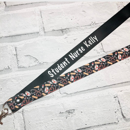 Plaster Medical Print Personalised Lanyard